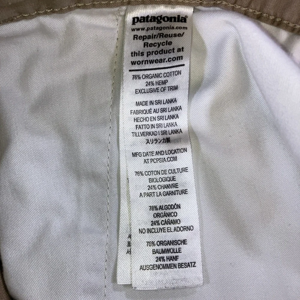 Patagonia All Wear Organic Cotton Hemp Shorts Mens 34 Brown Hiking Camping 7.5
